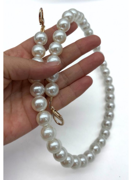 Çanta Aksesuar 60 cm İncili Çanta Sapı, İncili Çanta Kulpu, İncili Zincir