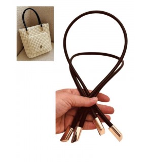 Çanta Aksesuar 60 cm Koyu Kahve Renk Trend Model Çift Çanta Sapı