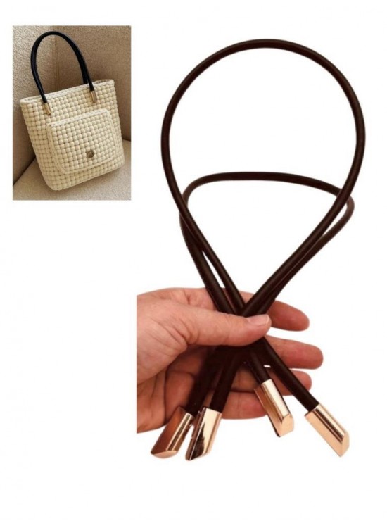 Çanta Aksesuar 60 cm Koyu Kahve Renk Trend Model Çift Çanta Sapı Çanta Aksesuar 60 cm Koyu Kahve Renk Trend Model Çift Çanta Sapı