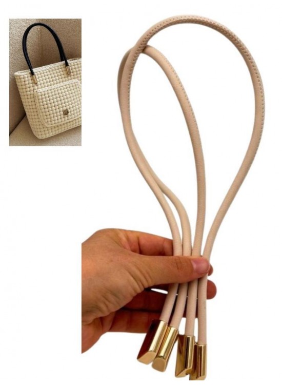 Çanta Aksesuar 60 cm Krem Renk Trend Model Çift Çanta Sapı Çanta Aksesuar 60 cm Krem Renk Trend Model Çift Çanta Sapı