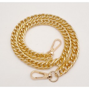 Çanta Aksesuar 60 cm Light Gold Renk Kancalı Çift Halkalı Çanta Zinciri