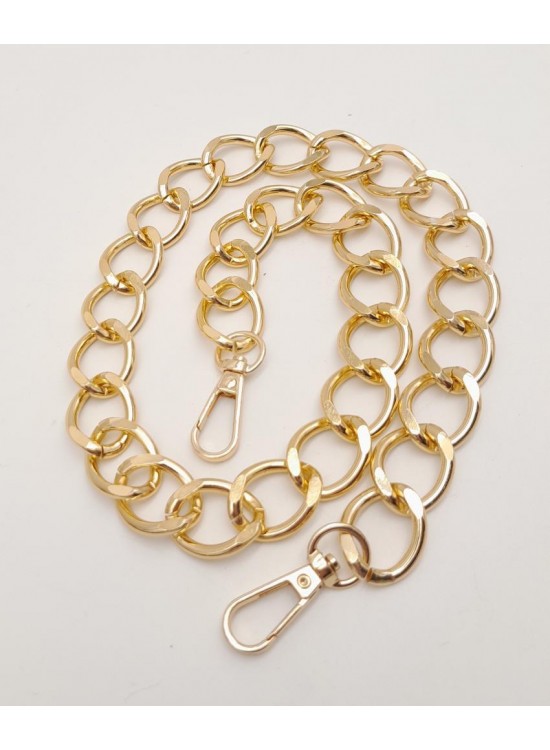 Çanta Aksesuar 60 cm Light Gold Renk Kancalı Geniş Çanta Zinciri