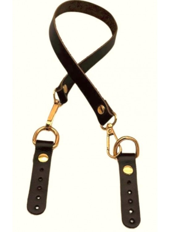 Çanta Aksesuar 60x1.5 cm Gerçek Deri Koyu Kahve Renk Çanta Sapı Light Gold Metalli Çanta Aksesuar 60x1.5 cm Gerçek Deri Koyu Kahve Renk Çanta Sapı Light Gold Metalli