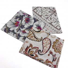 Çanta Aksesuar 60x35 cm Pamuklu Astarlık Kumaş, Patchwork Kumaş, Hobilik Kumaş Set:15