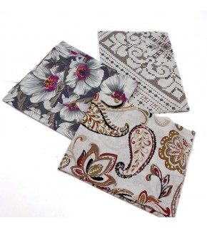 Çanta Aksesuar 60x35 cm Pamuklu Astarlık Kumaş, Patchwork Kumaş, Hobilik Kumaş Set:15