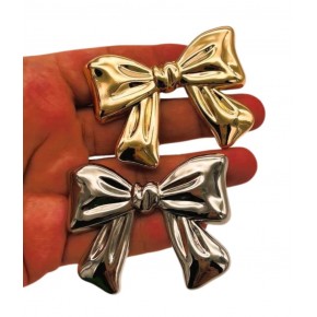 Çanta Aksesuar 6x5 cm Kurdele Model Plaka Süs Light Gold Renk