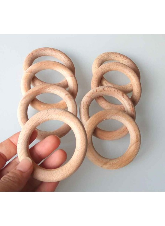 Çanta Aksesuar 7 Cm Ahşap Halka 1 Adet