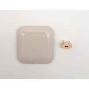 Çanta Aksesuar 7 cm Kare Akrilikli Bej Renk Light Gold Mıknatıslı Kilit