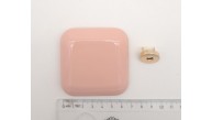 Çanta Aksesuar 7 cm Kare Akrilikli Pudra Renk Light Gold Mıknatıslı Kilit