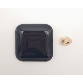 Çanta Aksesuar 7 cm Kare Akrilikli Siyah Renk Light Gold Mıknatıslı Kilit