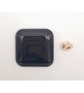 Çanta Aksesuar 7 cm Kare Akrilikli Siyah Renk Light Gold Mıknatıslı Kilit