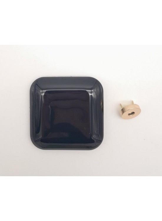 Çanta Aksesuar 7 cm Kare Akrilikli Siyah Renk Light Gold Mıknatıslı Kilit Çanta Aksesuar 7 cm Kare Akrilikli Siyah Renk Light Gold Mıknatıslı Kilit