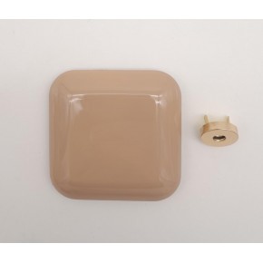 Çanta Aksesuar 7 cm Kare Akrilikli Sütlü Kahve Renk Light Gold Mıknatıslı Kilit