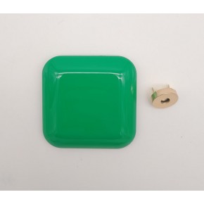 Çanta Aksesuar 7 cm Kare Akrilikli Yeşil Renk Light Gold Mıknatıslı Kilit