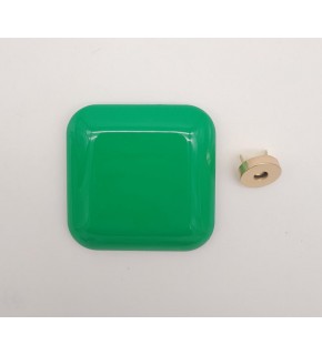 Çanta Aksesuar 7 cm Kare Akrilikli Yeşil Renk Light Gold Mıknatıslı Kilit