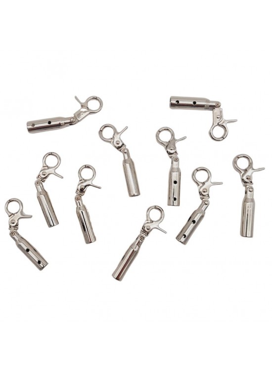 Çanta Aksesuar 7 mm Kancalı Kovan Gümüş Renk 10 Adet