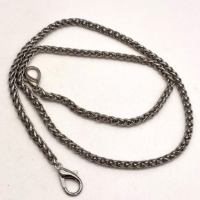 Çanta Aksesuar 70 cm 5 Mm Örgü Model  Gümüş Renk Çanta Zinciri