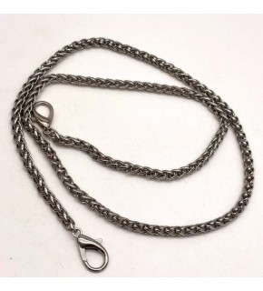 Çanta Aksesuar 70 cm 5 Mm Örgü Model  Gümüş Renk Çanta Zinciri