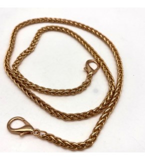 Çanta Aksesuar 70 cm 5 Mm Örgü Model  Light Gold Renk Çanta Zinciri