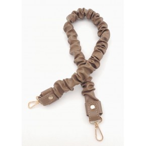 Çanta Aksesuar 70 cm Büzgü Model Suni Deri Vizon Renk Çanta Sapı Light Gold Metalli