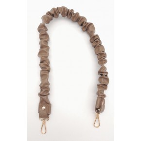 Çanta Aksesuar 70 cm Büzgü Model Suni Deri Vizon Renk Çanta Sapı Light Gold Metalli