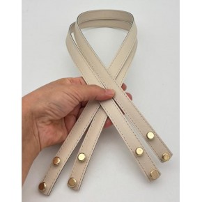 Çanta Aksesuar 70x1.8 cm Suni Deri Bej Renk Vidalı Çanta Sapı