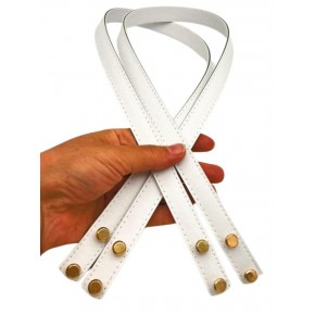 Çanta Aksesuar 70x1.8 cm Suni Deri Beyaz Renk Vidalı Çanta Sapı