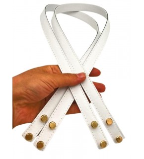 Çanta Aksesuar 70x1.8 cm Suni Deri Beyaz Renk Vidalı Çanta Sapı