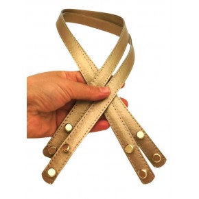 Çanta Aksesuar 70x1.8 cm Suni Deri Gold Renk Vidalı Çanta Sapı