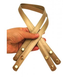 Çanta Aksesuar 70x1.8 cm Suni Deri Gold Renk Vidalı Çanta Sapı