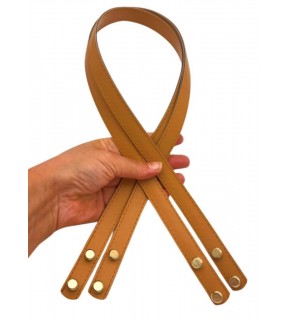 Çanta Aksesuar 70x1.8 cm Suni Deri Hardal Renk Vidalı Çanta Sapı