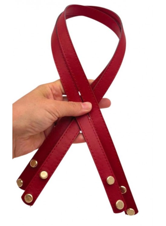 Çanta Aksesuar 70x1.8 cm Suni Deri Kırmızı Renk Vidalı Çanta Sapı Çanta Aksesuar 70x1.8 cm Suni Deri Kırmızı Renk Vidalı Çanta Sapı