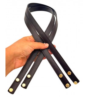 Çanta Aksesuar 70x1.8 cm Suni Deri Koyu Kahve Renk Vidalı Çanta Sapı