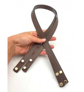 Çanta Aksesuar 70x1.8 cm Suni Deri Koyu Vizon Renk Vidalı Çanta Sapı