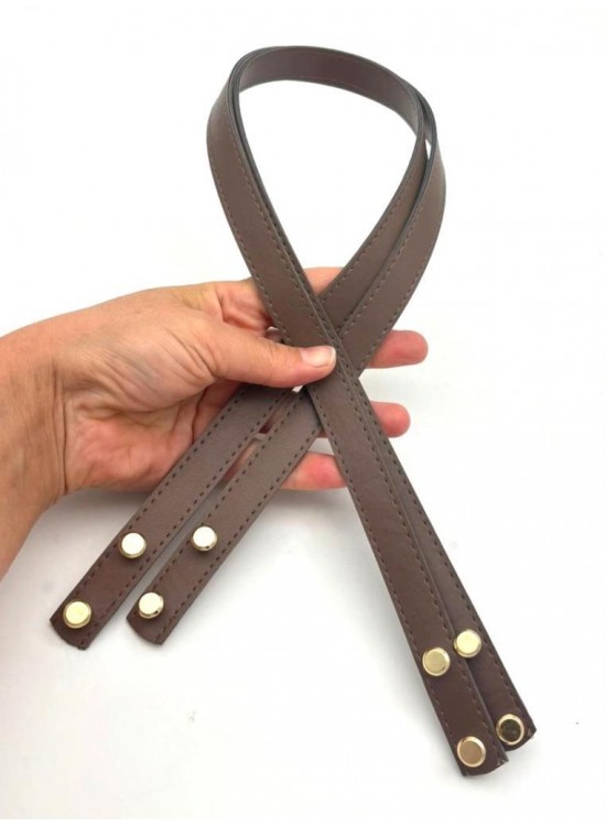 Çanta Aksesuar 70x1.8 cm Suni Deri Koyu Vizon Renk Vidalı Çanta Sapı Çanta Aksesuar 70x1.8 cm Suni Deri Koyu Vizon Renk Vidalı Çanta Sapı