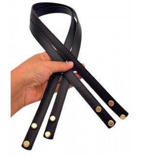 Çanta Aksesuar 70x1.8 cm Suni Deri Siyah Renk Vidalı Çanta Sapı