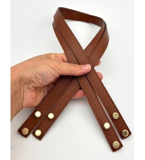 Çanta Aksesuar 70x1.8 cm Suni Deri Taba Renk Vidalı Çanta Sapı