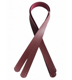 Çanta Aksesuar 70X2.4 Cm, Tek Kat Suni Deri Bordo Renk Çift Sap