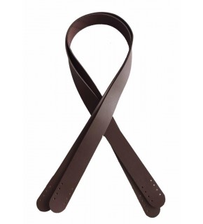 Çanta Aksesuar 70X2.4 Cm, Tek Kat Suni Deri Koyu Kahve Renk Çift Sap