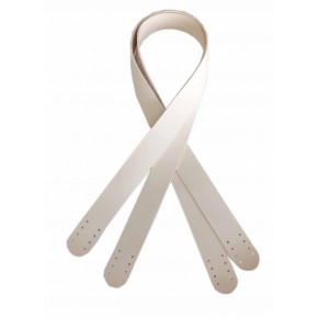 Çanta Aksesuar 70X2.4 Cm, Tek Kat Suni Deri Krem Renk Çift Sap