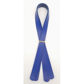 Çanta Aksesuar 70x2.4 cm Tek Kat Suni Deri Mavi Renk Çift Sap