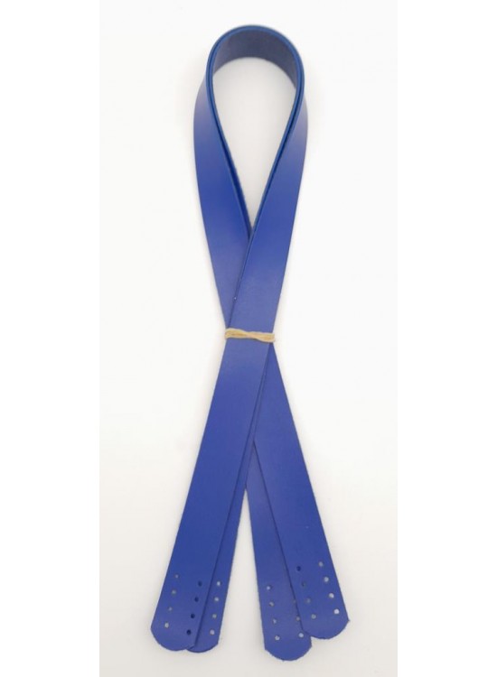 Çanta Aksesuar 70x2.4 cm Tek Kat Suni Deri Mavi Renk Çift Sap