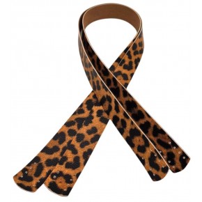 Çanta Aksesuar 70x3 cm Suni Deri Leopar Renk Çift Çanta Sapı
