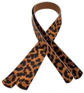 Çanta Aksesuar 70x3 cm Suni Deri Leopar Renk Çift Çanta Sapı