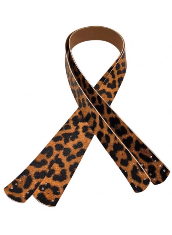 Çanta Aksesuar 70x3 cm Suni Deri Leopar Renk Çift Çanta Sapı Çanta Aksesuar 70x3 cm Suni Deri Leopar Renk Çift Çanta Sapı