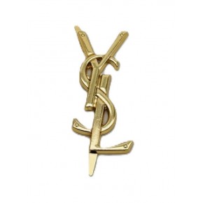 Çanta Aksesuar 7X3 Cm Gold YSL Metal Plaka Etiket Süs