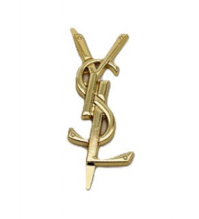 Çanta Aksesuar 7X3 Cm Gold YSL Metal Plaka Etiket Süs
