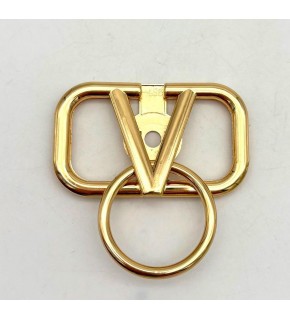 Çanta Aksesuar 7x7 Cm Light Gold V Marka Kilit