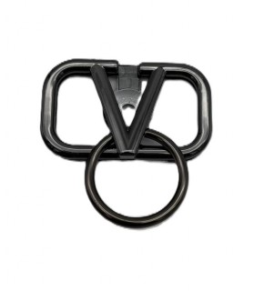 Çanta Aksesuar 7x7 Cm V Marka Halkalı Füme Renk Çanta Kilidi