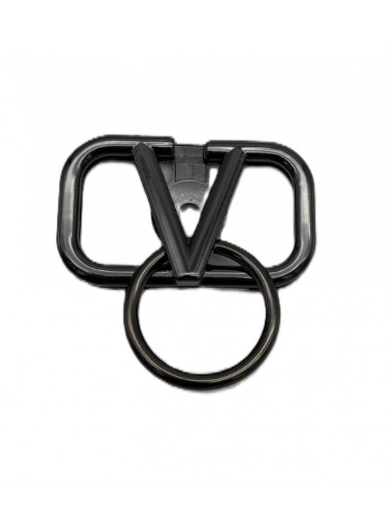 Çanta Aksesuar 7x7 Cm V Marka Halkalı Füme Renk Çanta Kilidi